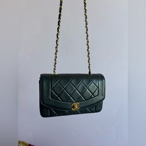 Vintage Chanel Small Diana Lambskin Handbag